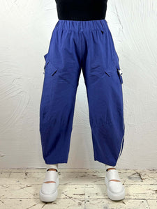 Light Cotton Cargo Pants in Cobalt or Sand '320'