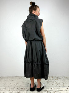 Black Cotton Skirt-440