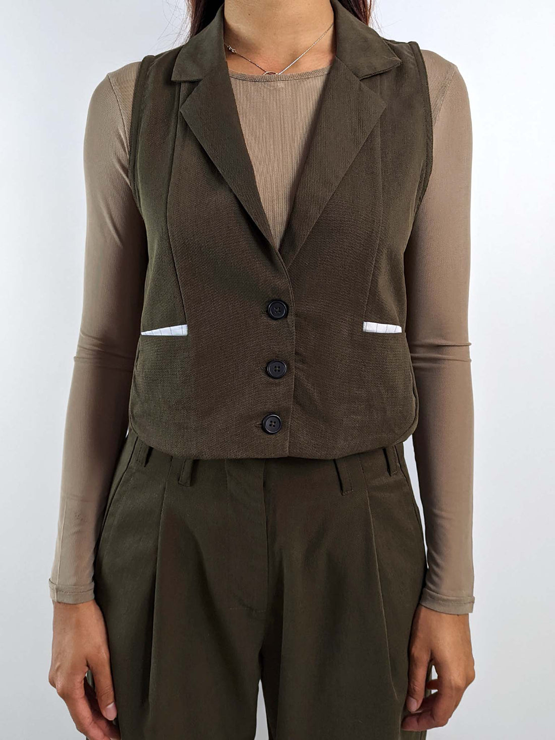 Long Sleeve Mesh Layering Top - Other Colours