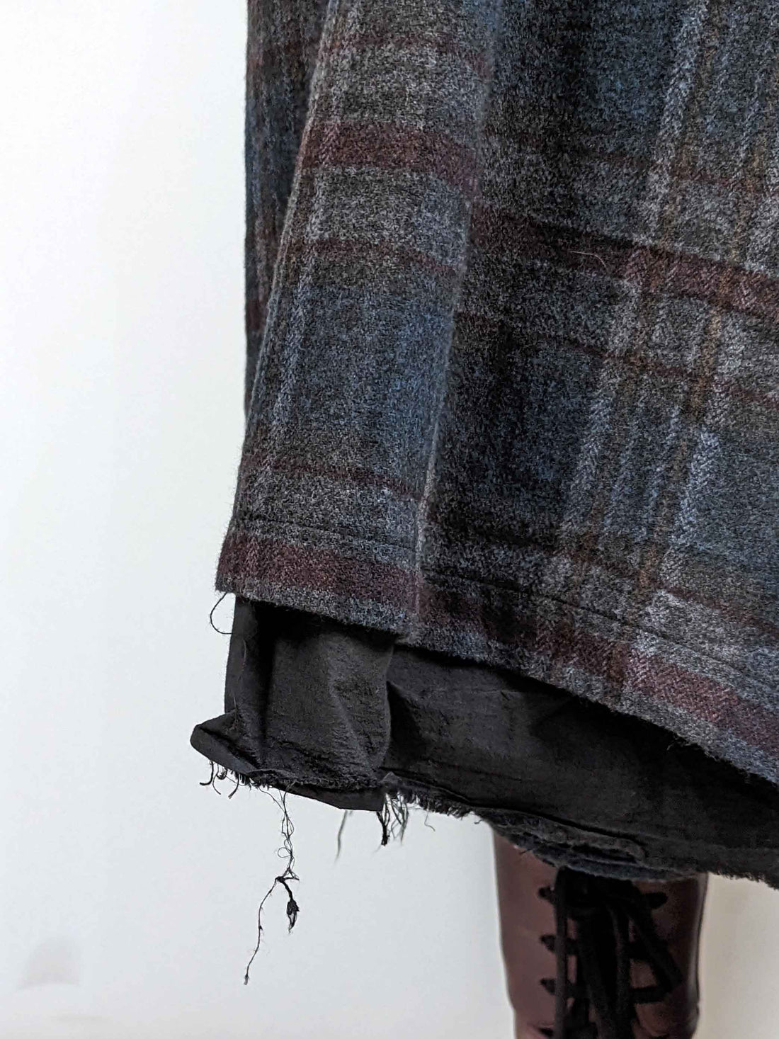 Amici Plaid Cotton Overcoat Dress - CHECK