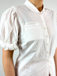 Puff Sleeve Cotton Shirt